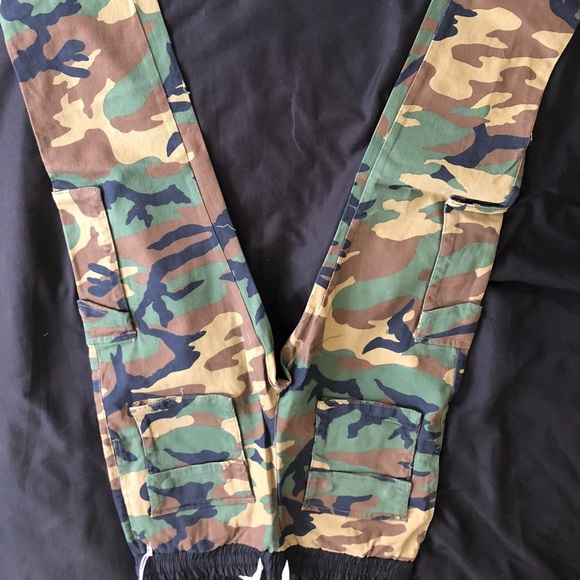 New men’s mnmla army snap cargo pants size Large - Picture 2 of 6